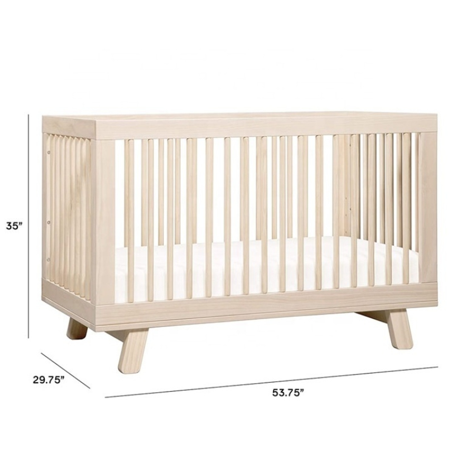 Baby Crib with Conversion Kit and Height Adjustable